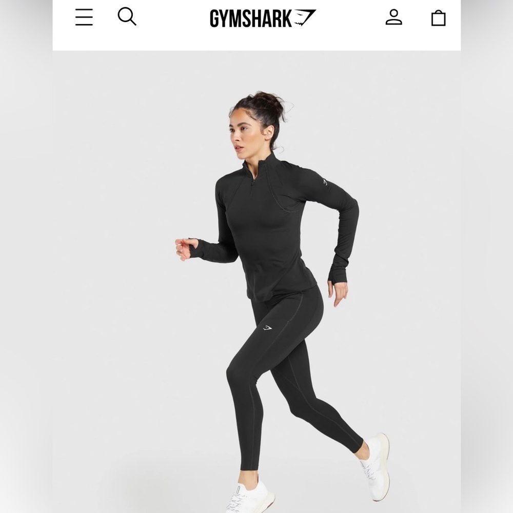 Gymshark running 1/4 zip top